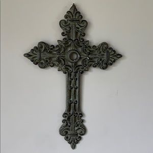 Oornate Metal Cross outdoor or indoor 13" X 9"